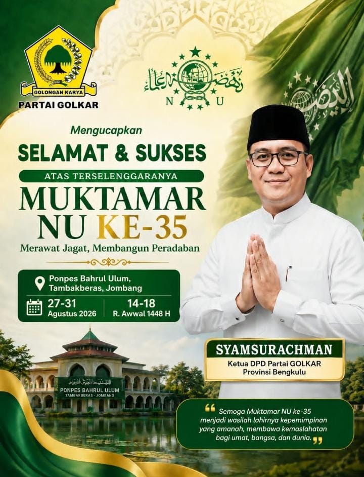 Syamsurachman Ucapkan Selamat dan Sukses Muktamar NU ke-35: NU Kekuatan Penting Merawat Bangsa dan Membangun Peradaban